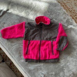 EUC Champion Fleece Jacket Bright Pink & Gray Sz XS